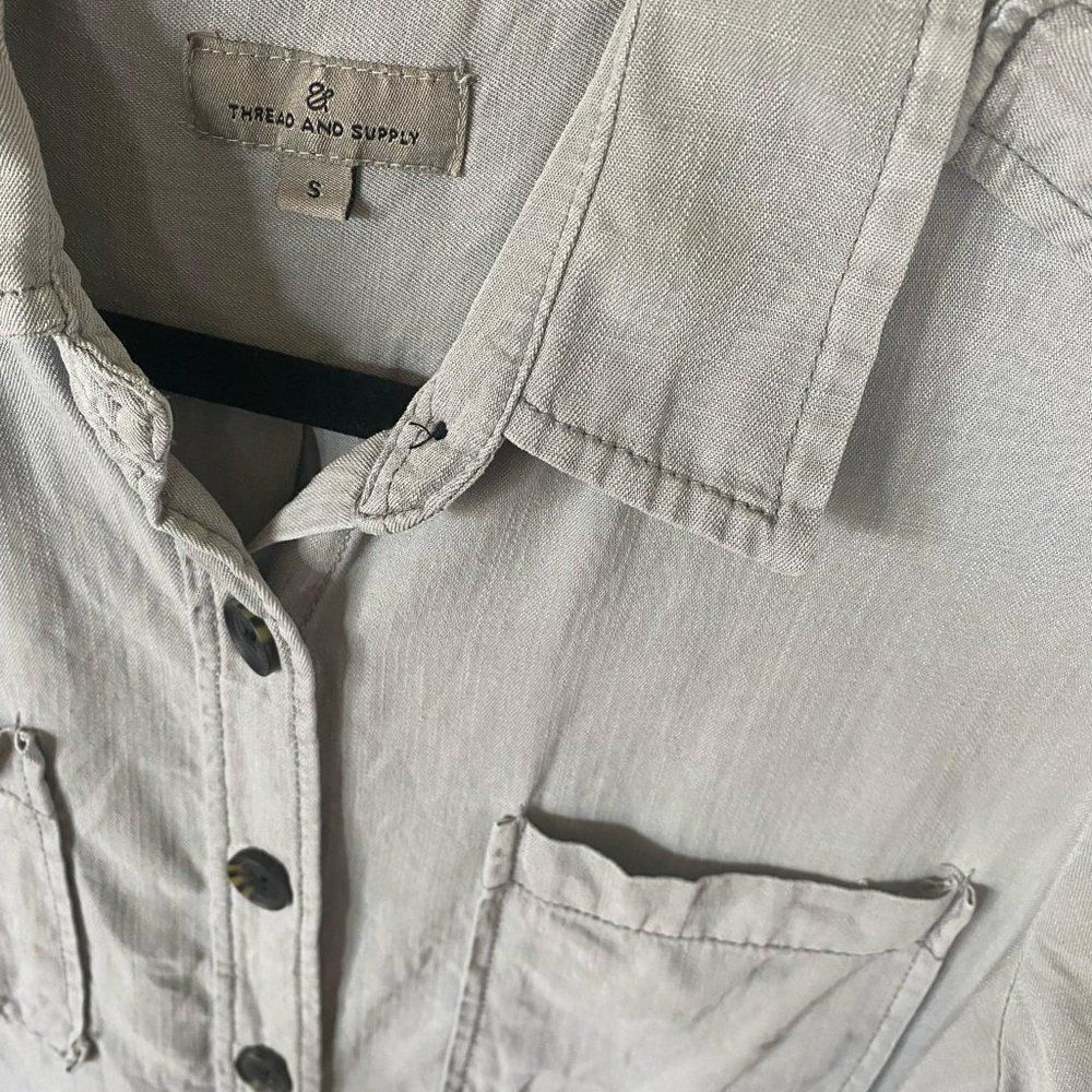 Thread And Supply Women's Long Sleeve Button Up Soft Shirt, Size Small - Picture 4 of 6